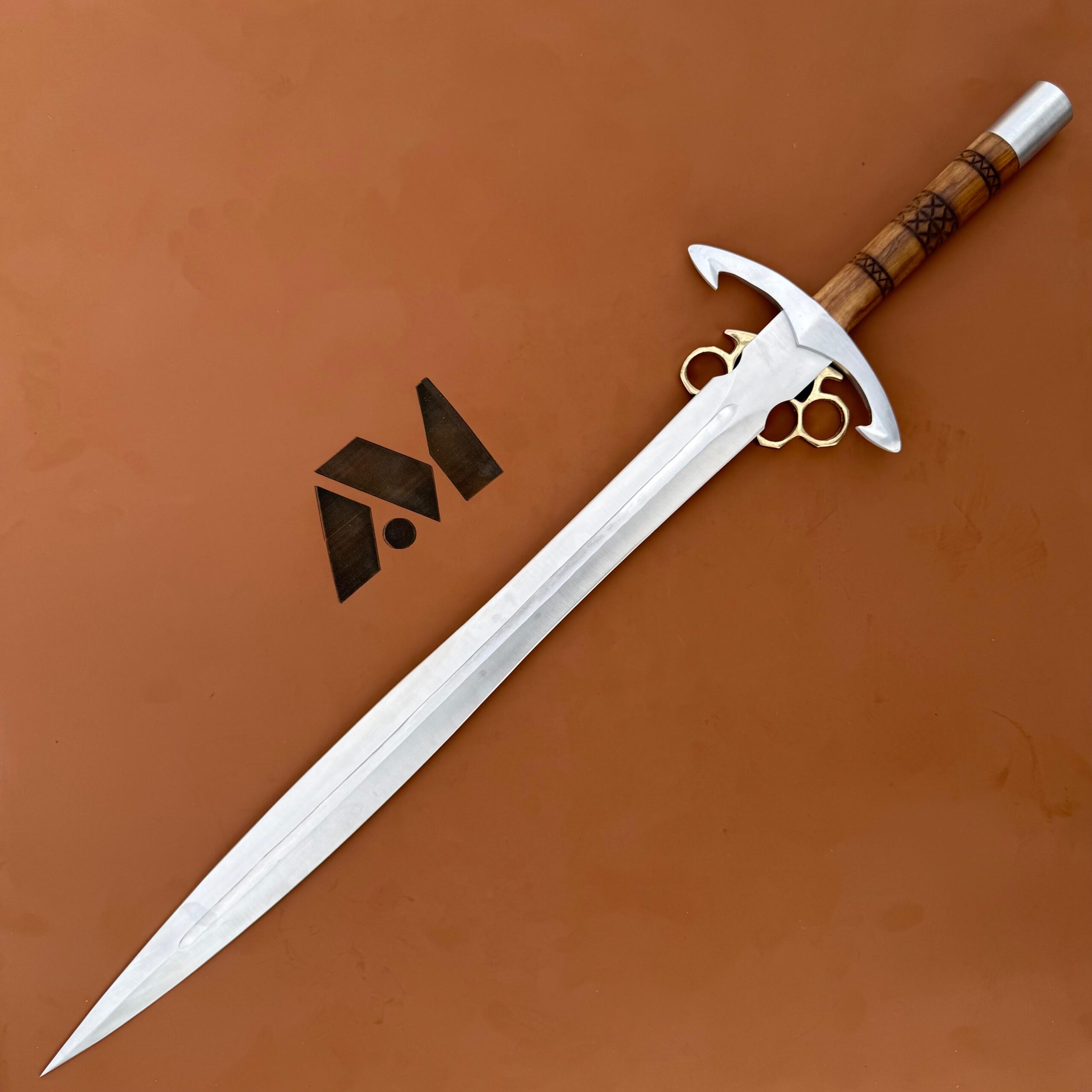 Hand-Forged Carbon Steel Sword | 36" Full Tang Rosewood Handle Blade - Image 3