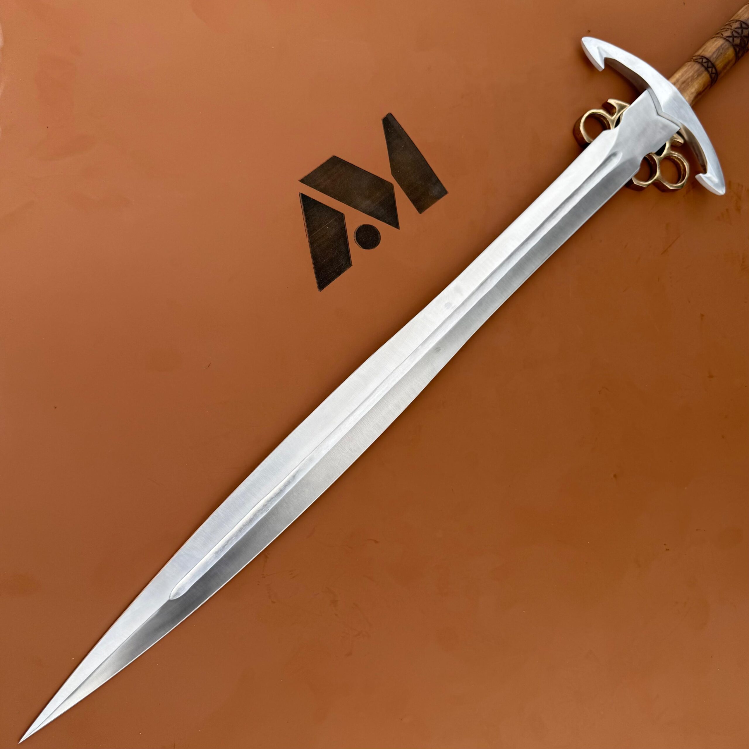 Hand-Forged Carbon Steel Sword | 36" Full Tang Rosewood Handle Blade - Image 4