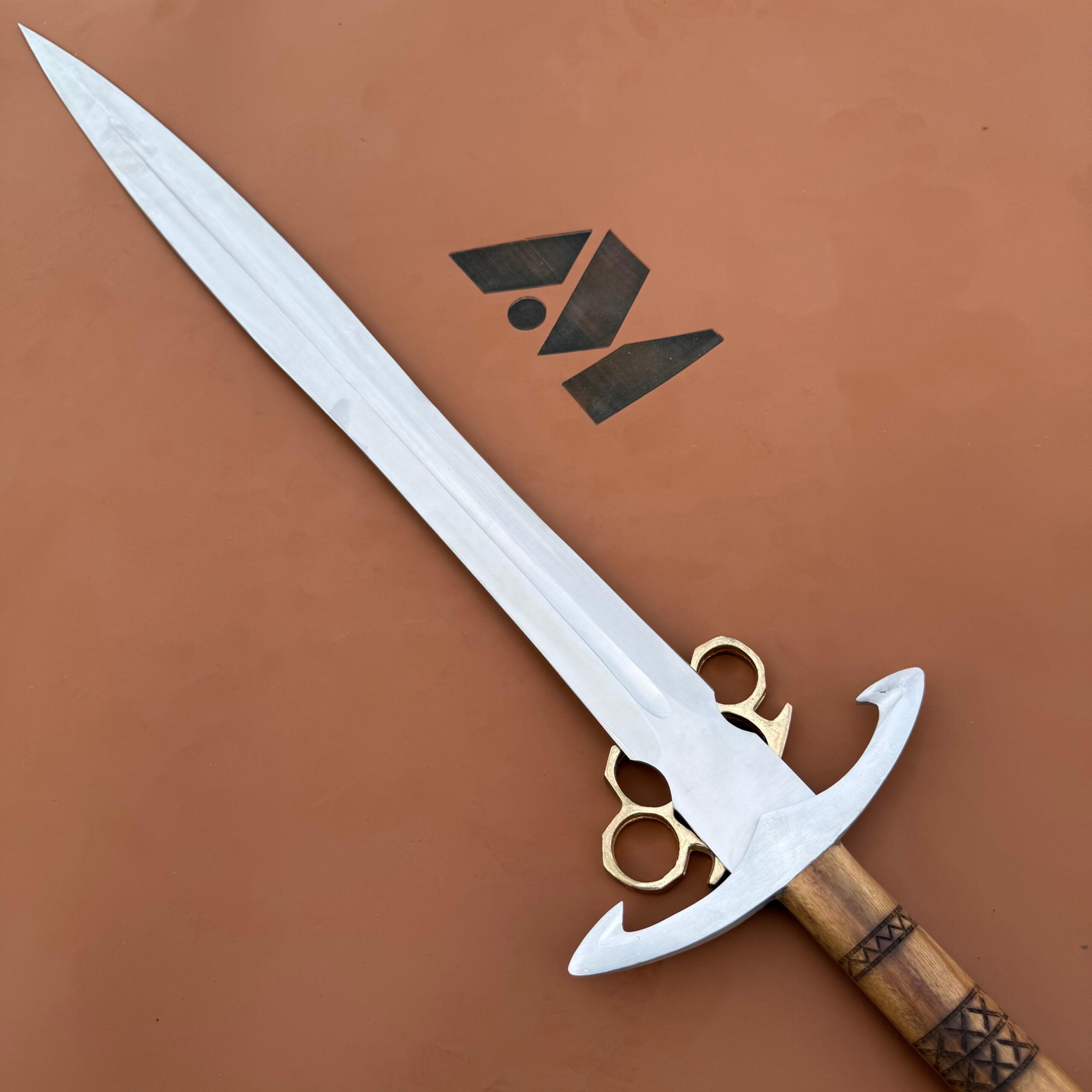 Hand-Forged Carbon Steel Sword | 36" Full Tang Rosewood Handle Blade - Image 7