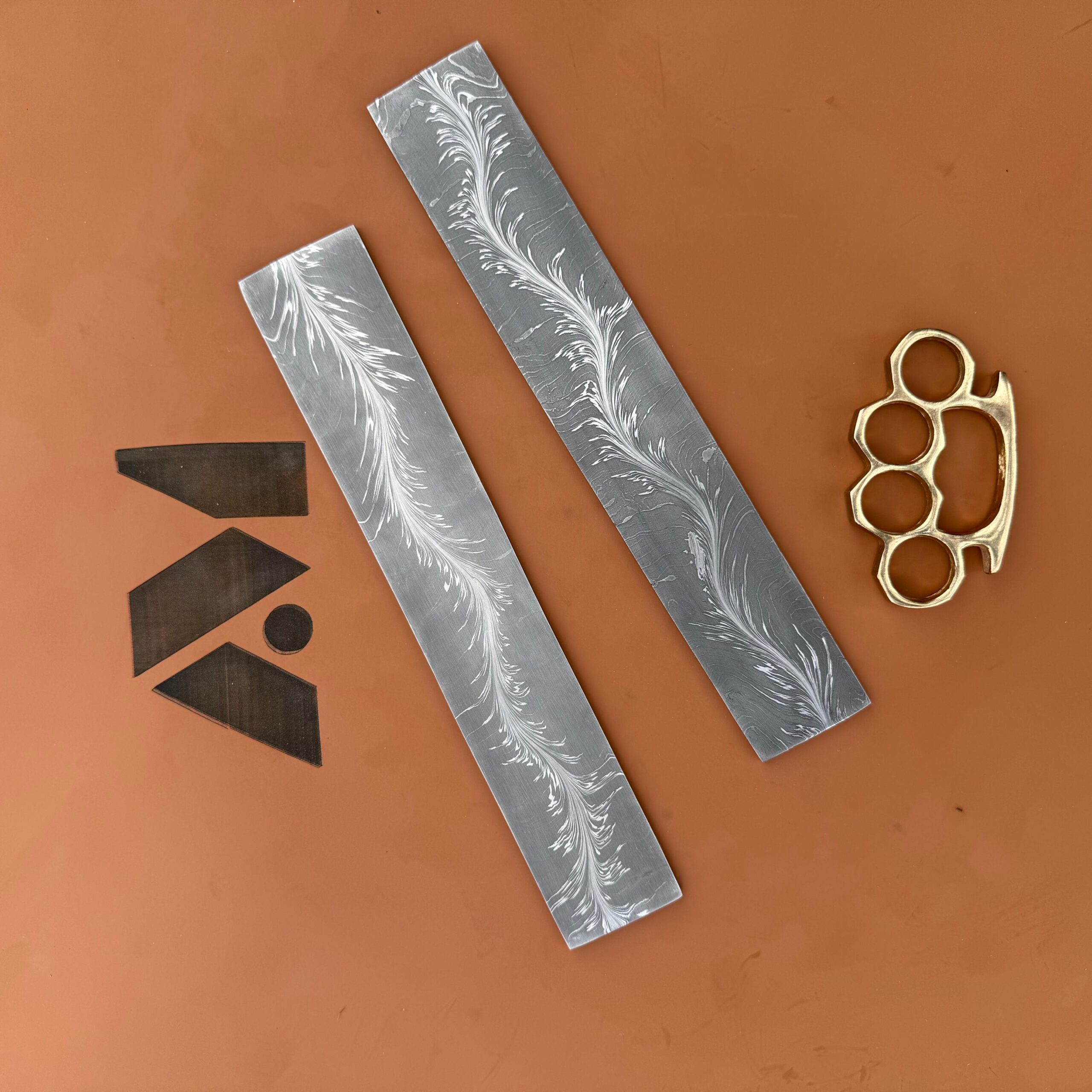 VG10 Core Damascus Steel Billet – Knife Making Blank, San-Mi Snake Patterns - Image 3
