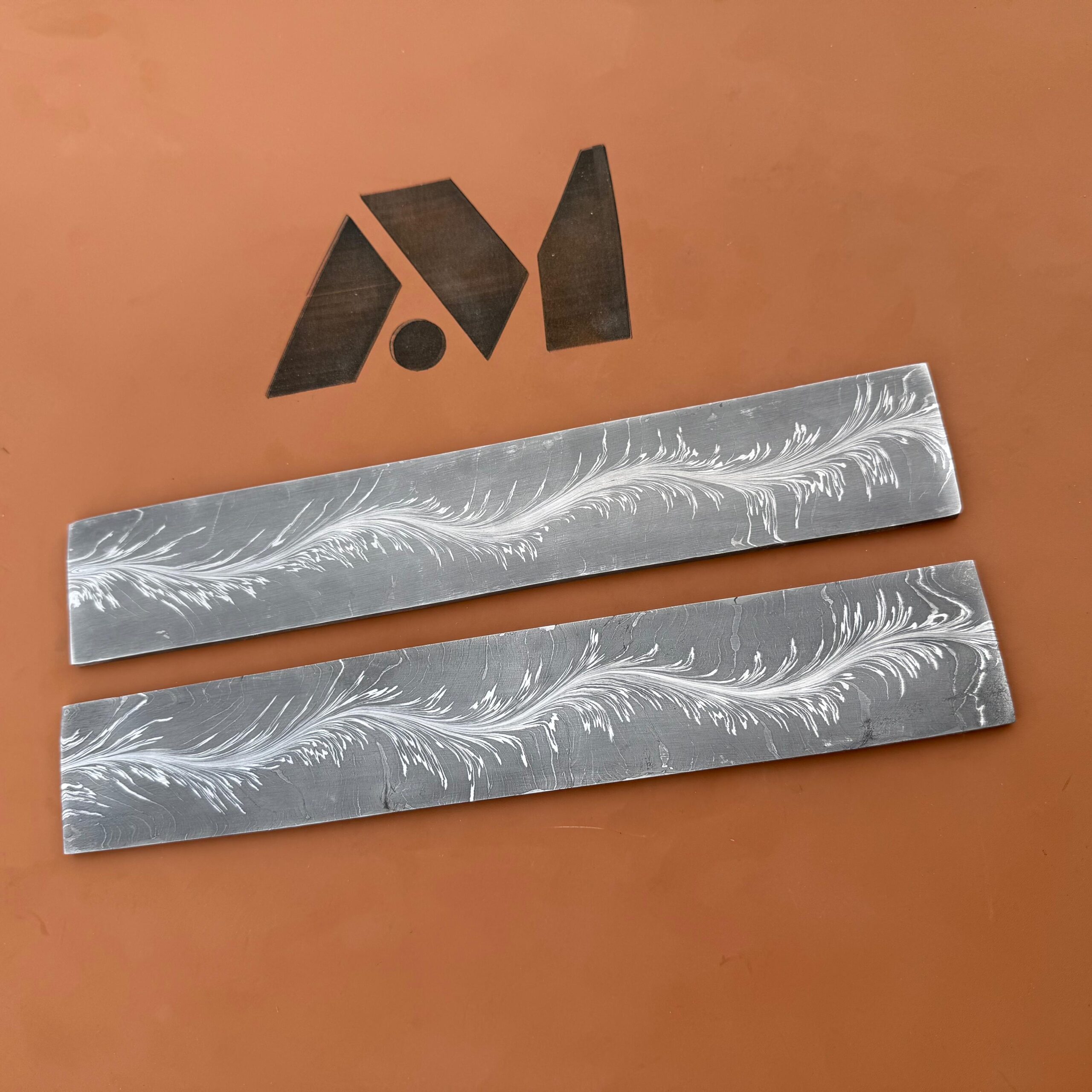 VG10 Core Damascus Steel Billet – Knife Making Blank, San-Mi Snake Patterns - Image 5