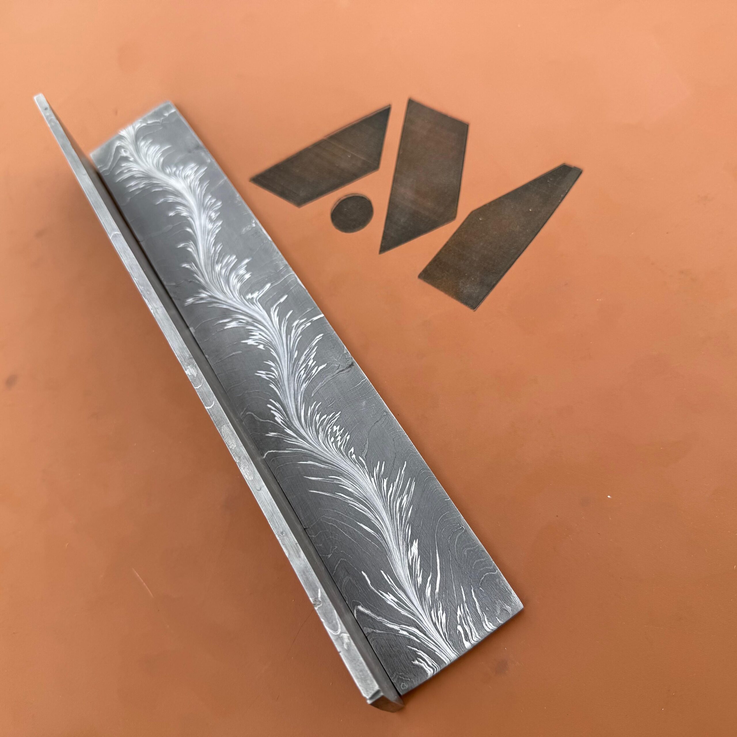 VG10 Core Damascus Steel Billet – Knife Making Blank, San-Mi Snake Patterns - Image 7