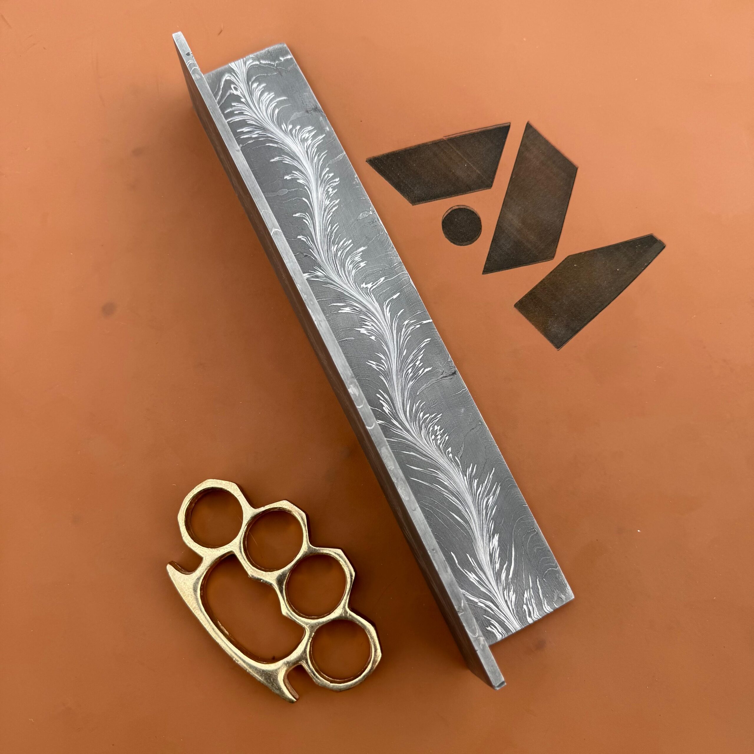 VG10 Core Damascus Steel Billet – Knife Making Blank, San-Mi Snake Patterns - Image 8