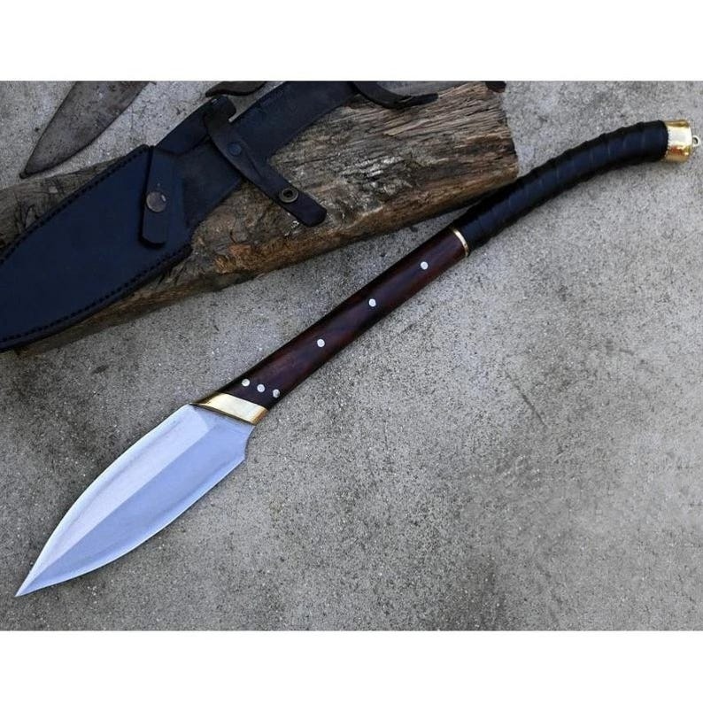 Hand-forged Viking Leaf Spear High Carbon Steel – Norse Collectible - Image 2