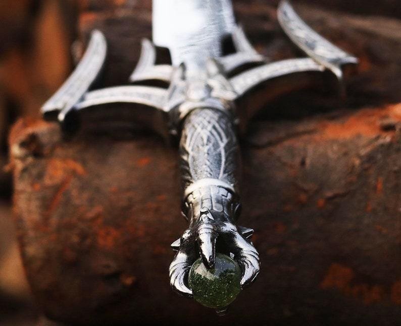 Hand Forged Medieval Sword 38" Stainless Steel Collector Display Gift - Image 4
