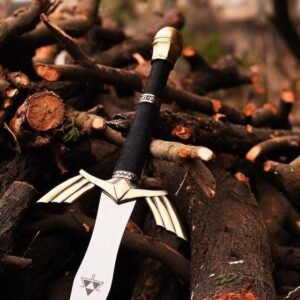 Hand-Forged High-Carbon Steel Fantasy Sword: Legend of Zelda Cosplay Display