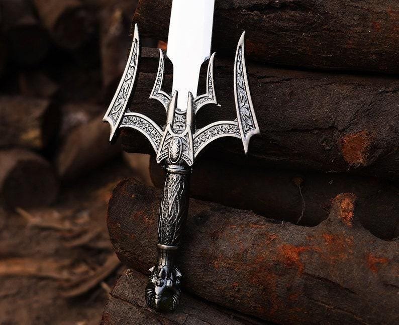 Hand Forged Medieval Sword 38" Stainless Steel Collector Display Gift - Image 5