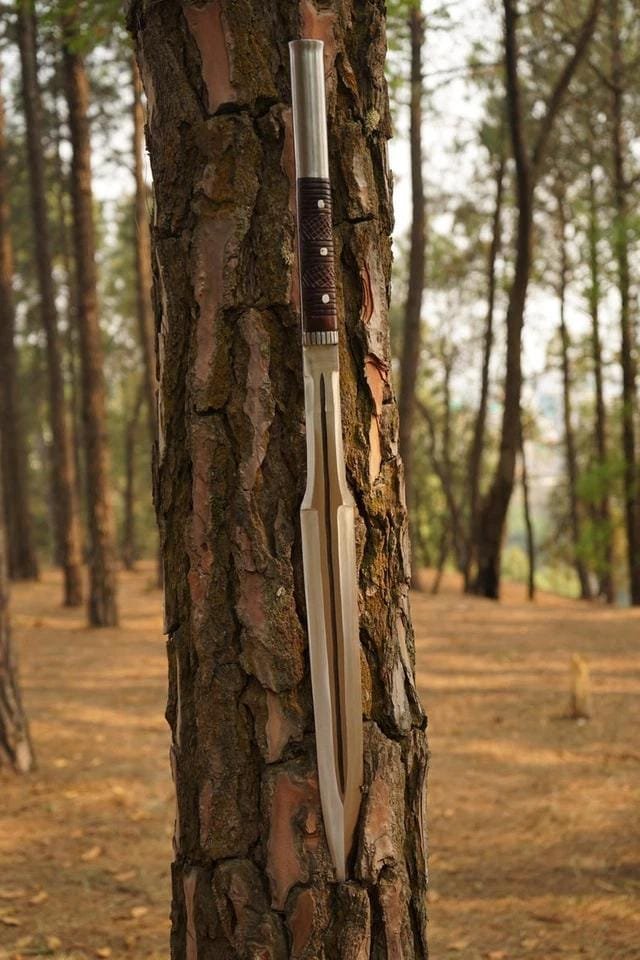 Hand-Forged Viking Spear Sword: 5160 Steel Blade W/Rosewood Handle - Image 3