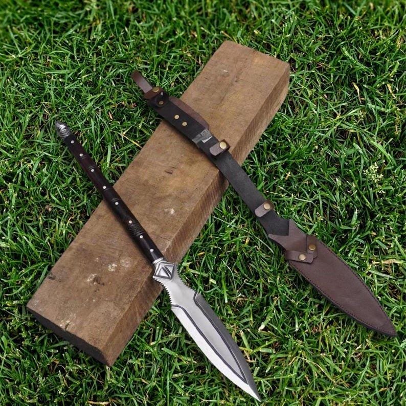 Hand Forged Viking Spear 35" Carbon Steel Decorative Collector Gift - Image 3