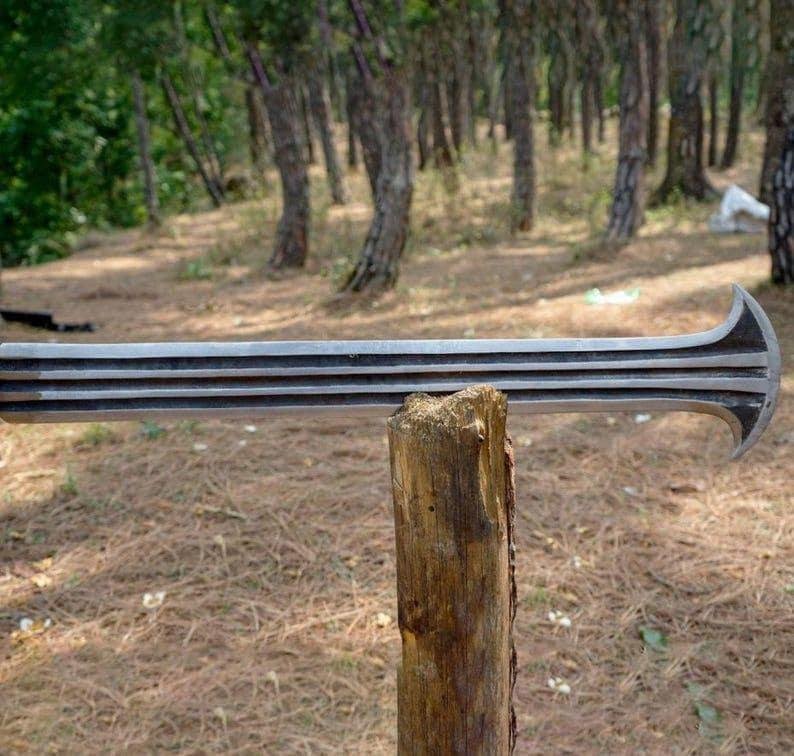 Hand-Forged Konda Ikakalaka Sword: 5160 Carbon Steel, African Tribal Design - Image 4