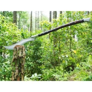 Hand-Forged Carbon Steel Machete Sword | Rosewood Handle, Hunting Blade