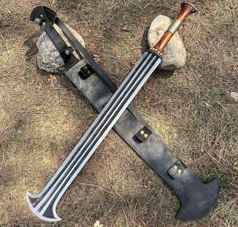 Hand-Forged Konda Ikakalaka Sword: 5160 Carbon Steel, African Tribal Design - Image 2