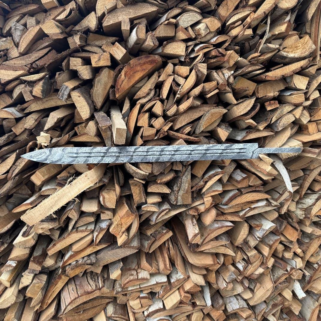 31" Damascus Steel Sword Blade Blank | Snake Pattern Forging Stock for Custom Sword Making - Image 10