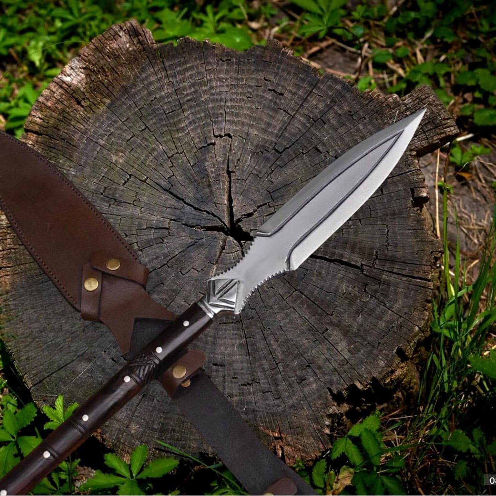 Handmade Viking Spear Replica – 35″ Carbon Steel with Rosewood Handle, Decorative Historical Collectible - Image 5
