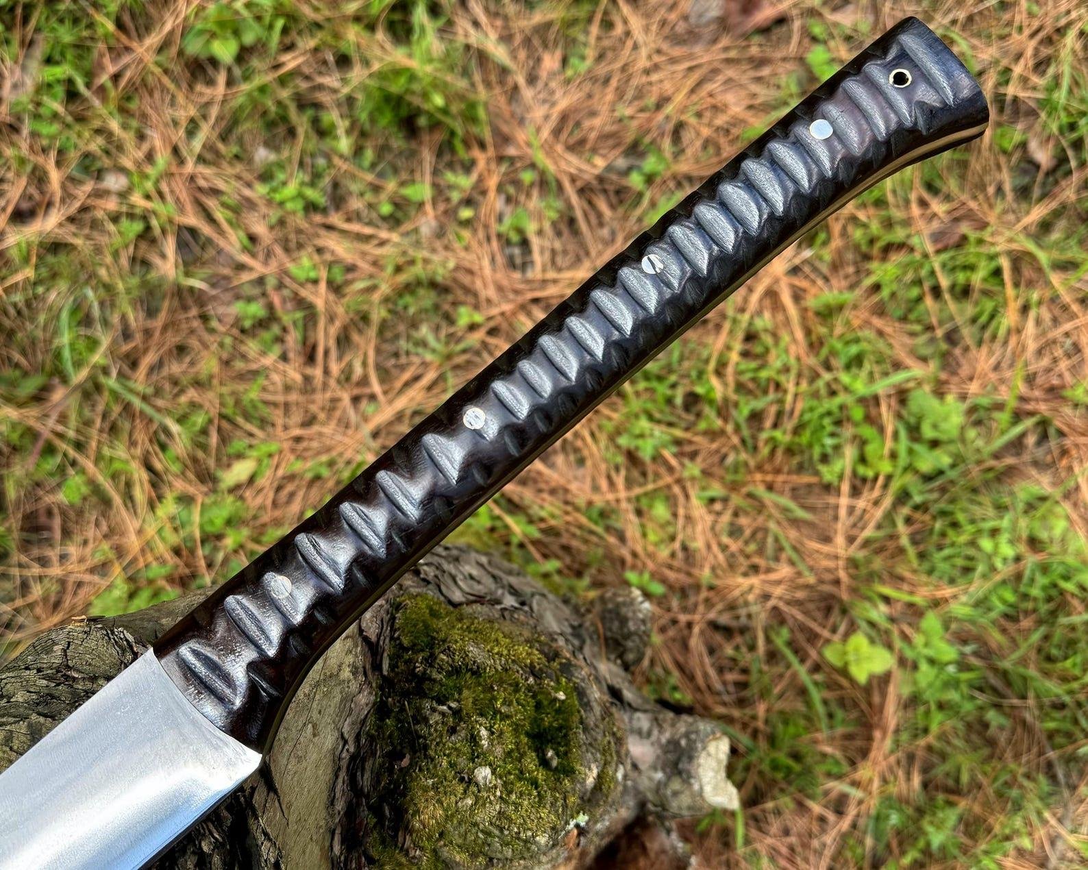 Hand-Forged Carbon Steel Machatte Knife: 18" Collectible & gifted - Image 5