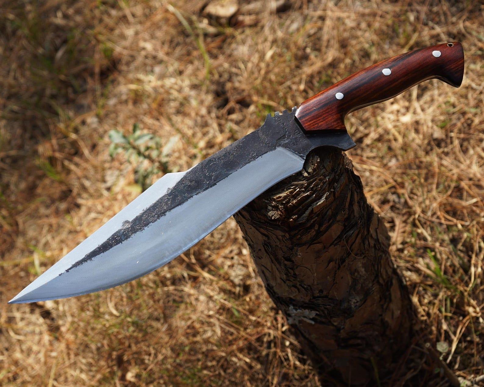 Handmade Carbon Steel hunting Knife: Collectible Medieval Decor - Image 5