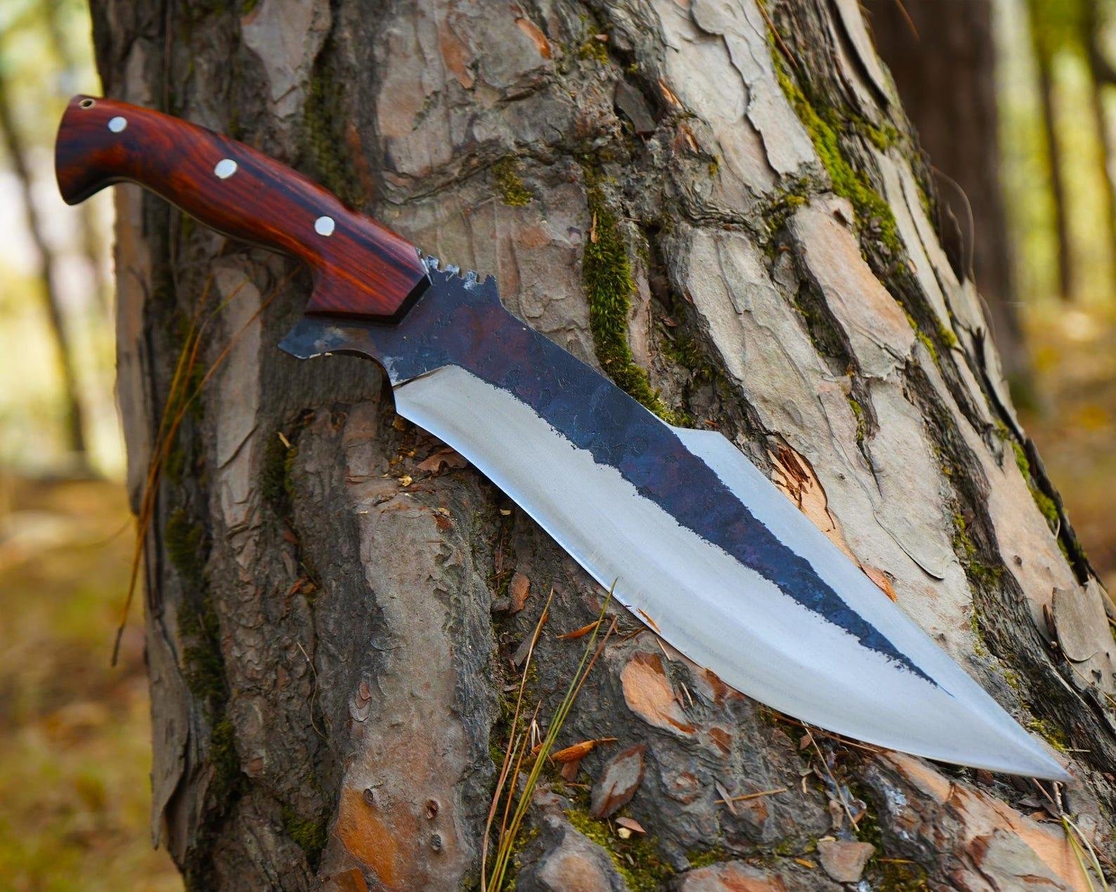 Handmade Carbon Steel hunting Knife: Collectible Medieval Decor - Image 6