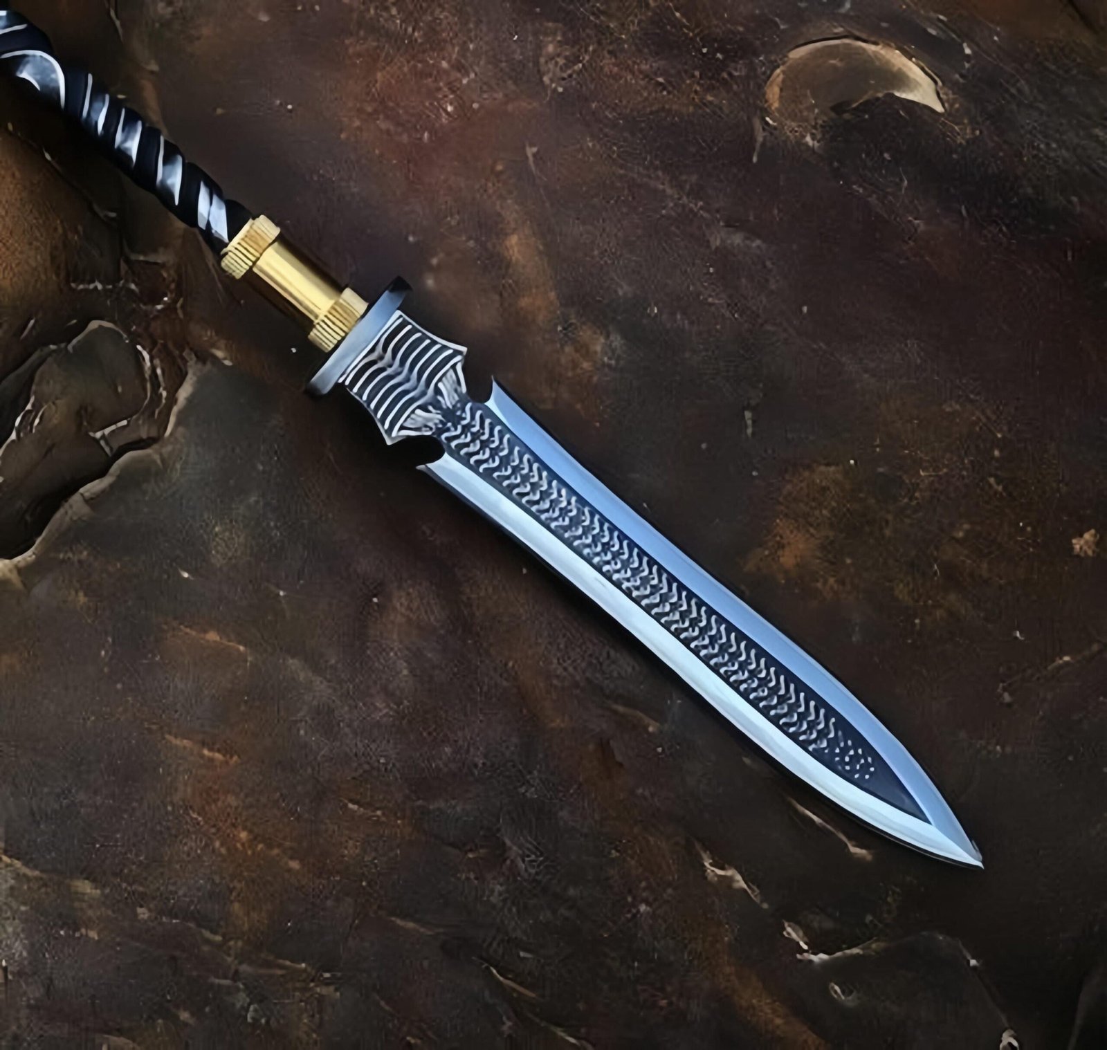 Hand Forged Carbon Steel Spear Machete 36" Survival Tool Gift - Image 2