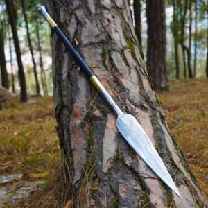 Zulu Iklwa Spear – 12″ Carbon Steel hunting, Camping spear Tempered Blade Gift