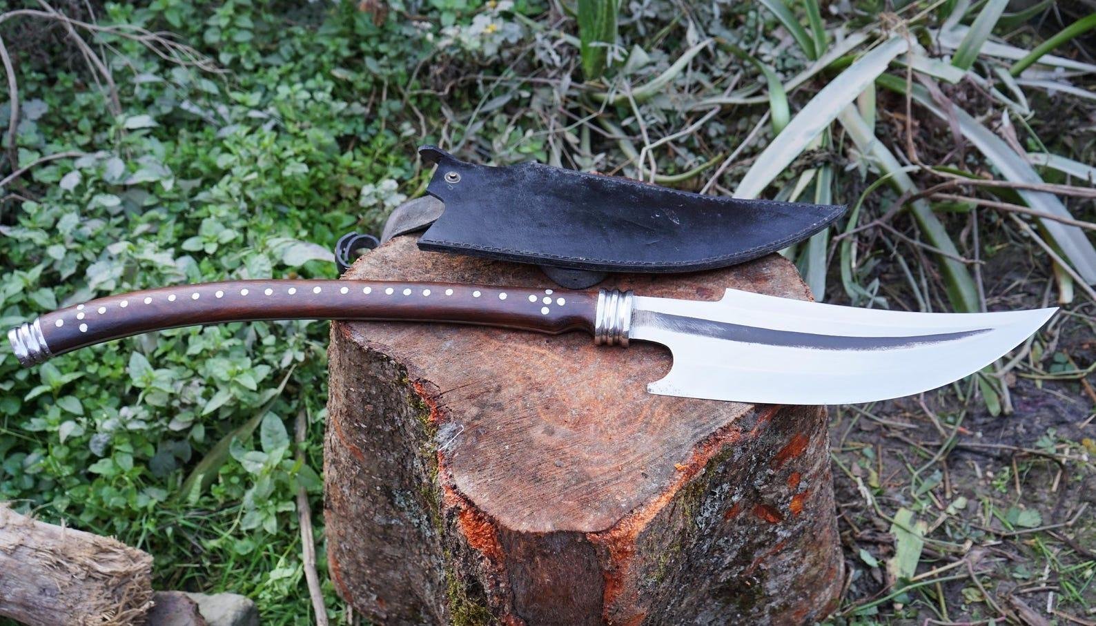 Hand Forged Carbon Steel Viking Axe | Rosewood Handle, Collectible - Image 3