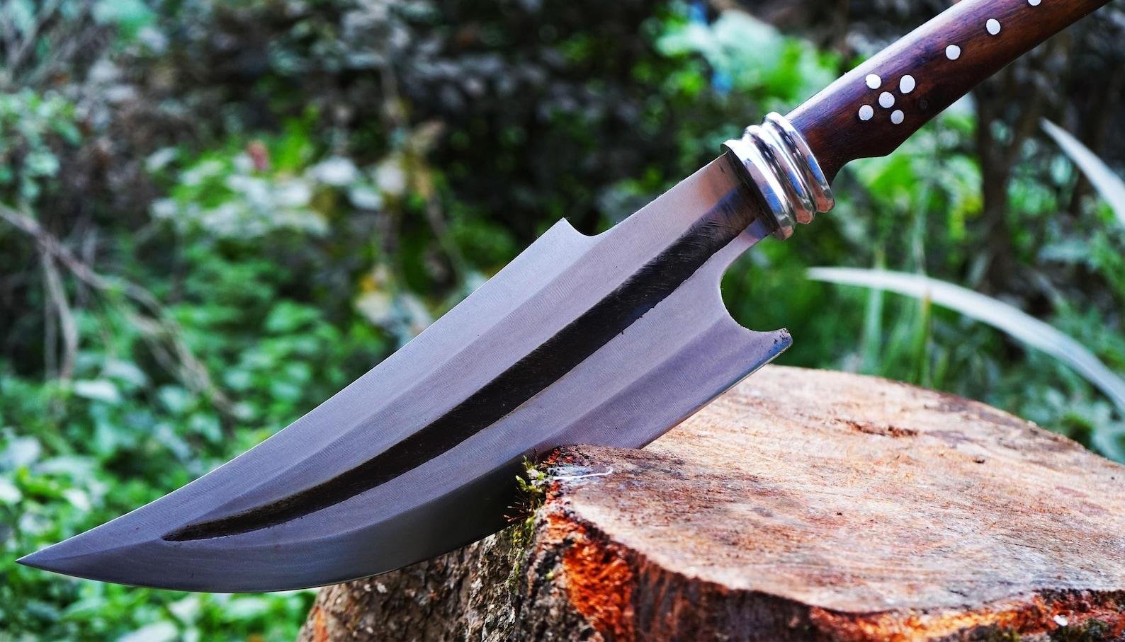 Hand Forged Carbon Steel Viking Axe | Rosewood Handle, Collectible - Image 6