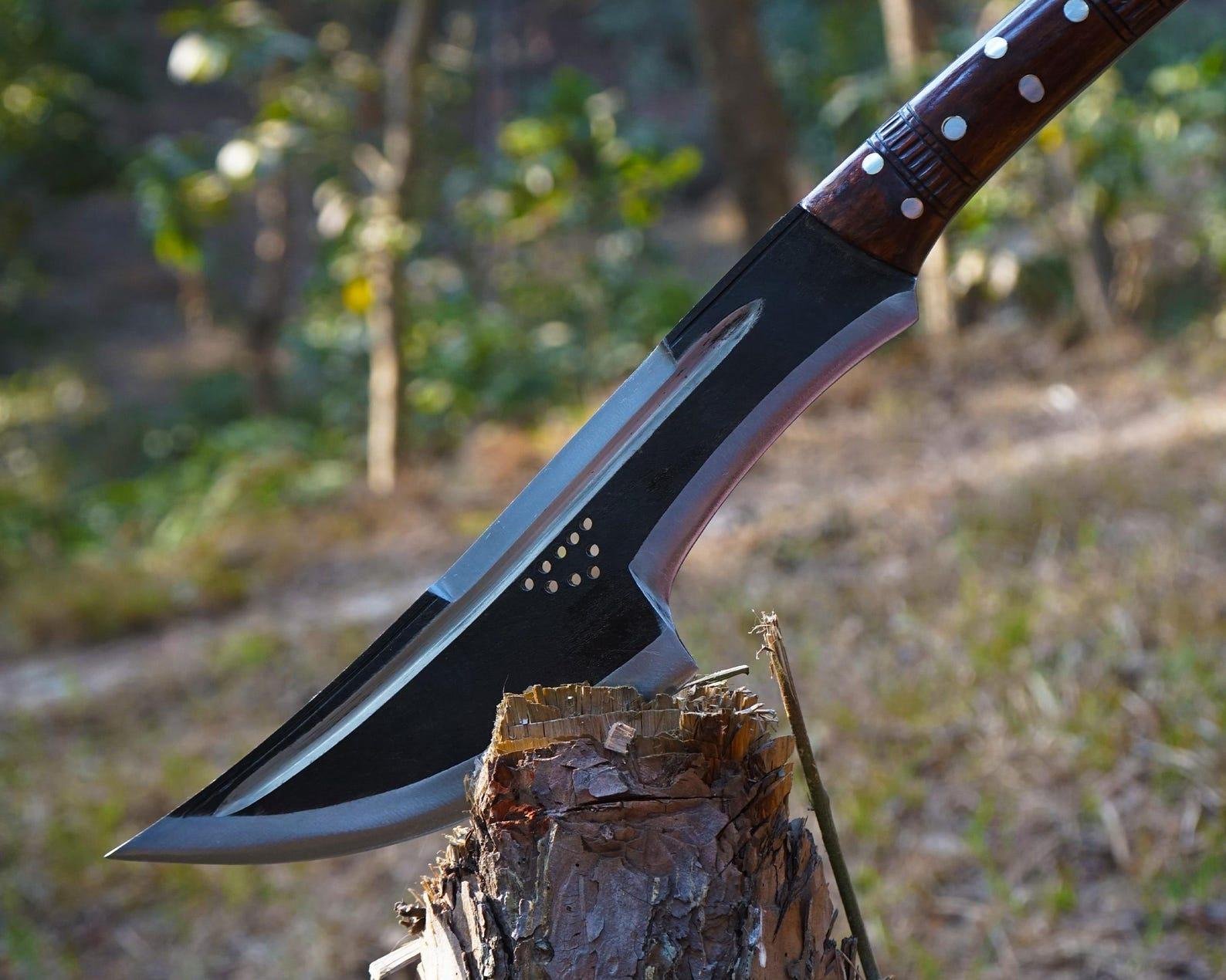 Hand Forged Hunting Axe: Himalayan Artisanship, Carbon Steel Blade - Image 3