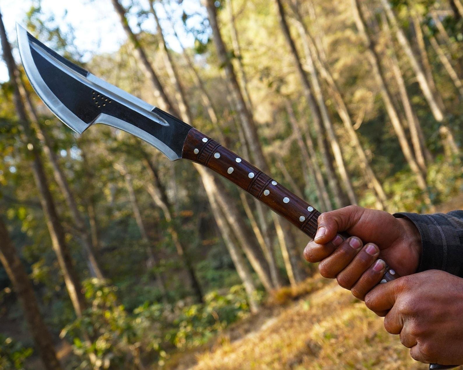 Hand Forged Hunting Axe: Himalayan Artisanship, Carbon Steel Blade - Image 5