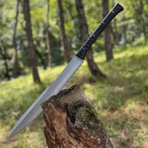 Hand-Forged Carbon Steel Machatte Knife: 18" Collectible & gifted