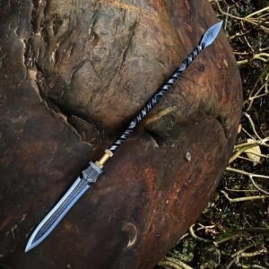 Hand Forged Carbon Steel Spear Machete 36" Survival Tool Gift