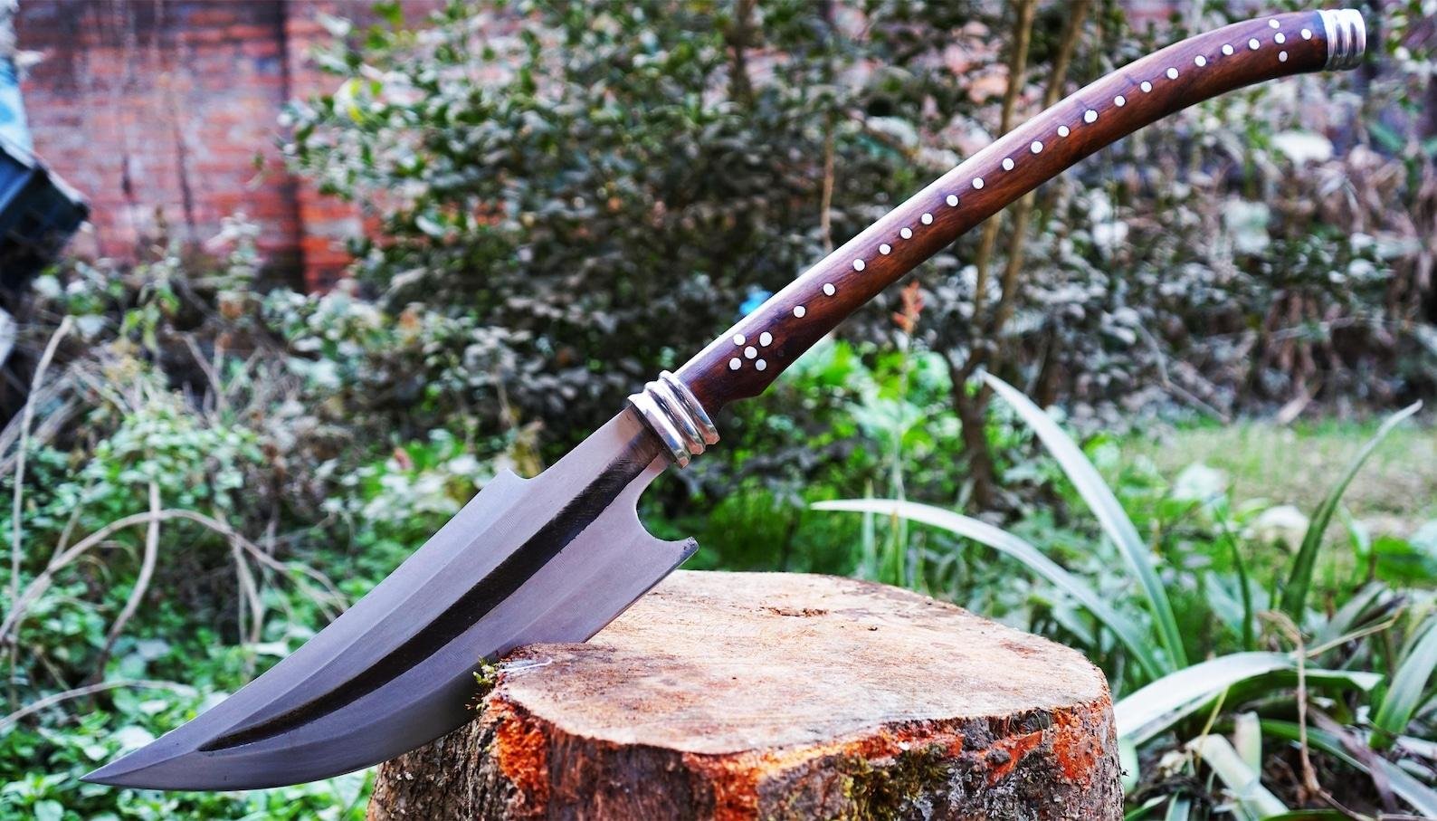 Hand Forged Carbon Steel Viking Axe | Rosewood Handle, Collectible