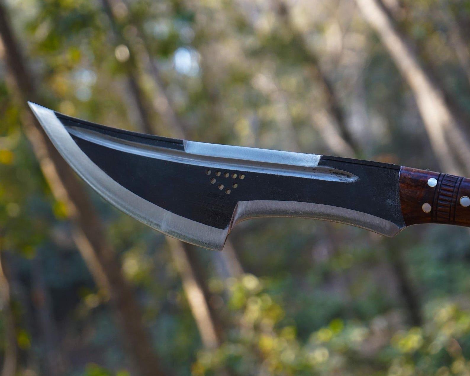 Hand Forged Hunting Axe: Himalayan Artisanship, Carbon Steel Blade - Image 4