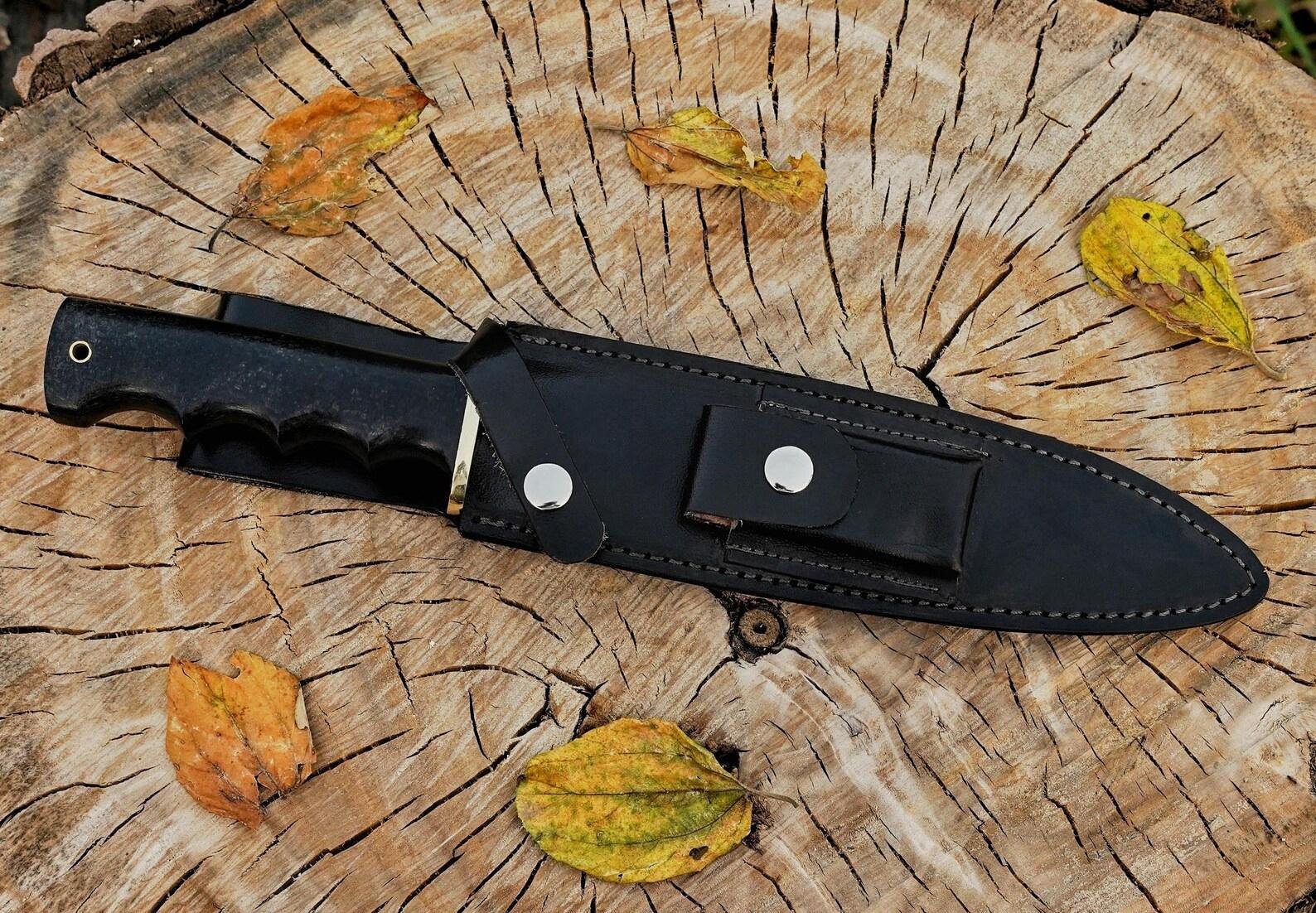 Hand Forged D2 Steel Bowie Knife Set: 14" Hunting Survival Knives with Leather Sheath - Image 7