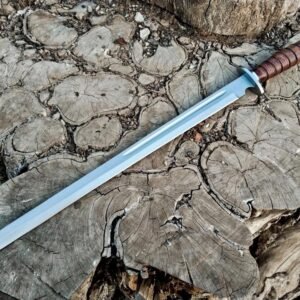 Hand-Forged 28-Inch D2 Steel Hunting Sword | Functional Long Blade for Outdoor Use