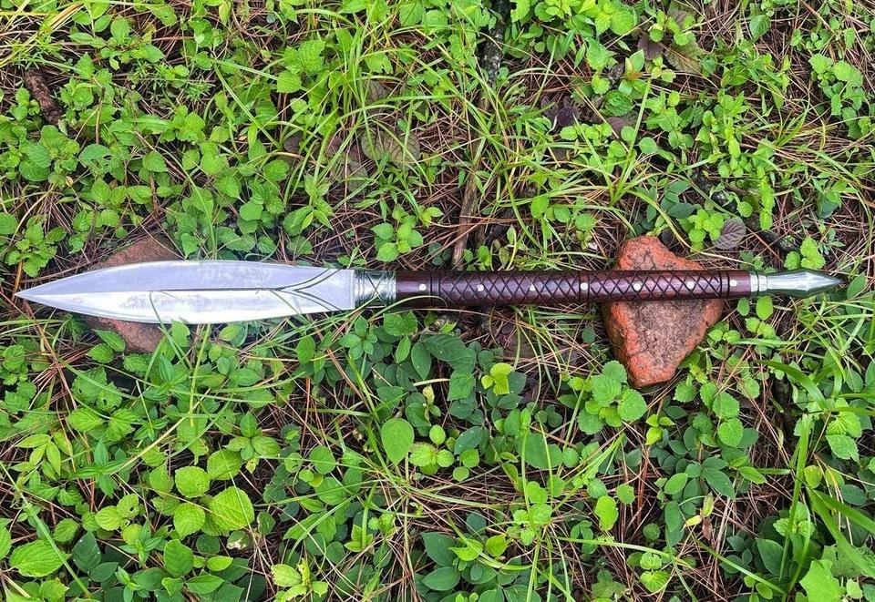 Custom Handmade Viking Spear Sword | Carbon Steel Hunting & Camping Blade - Image 6