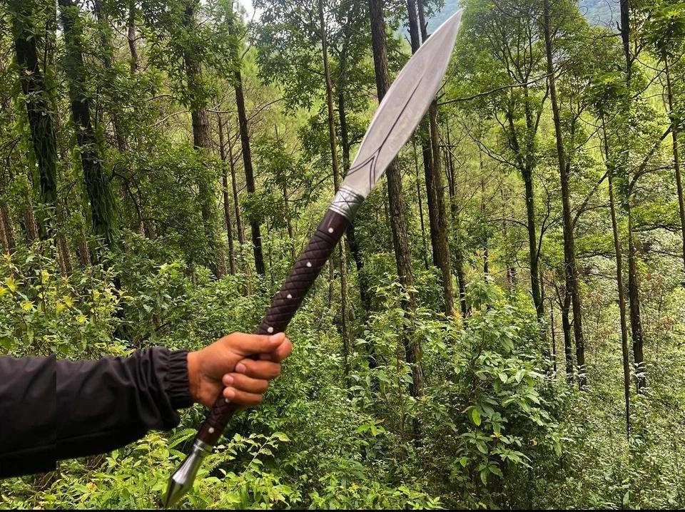 Custom Handmade Viking Spear Sword | Carbon Steel Hunting & Camping Blade - Image 7