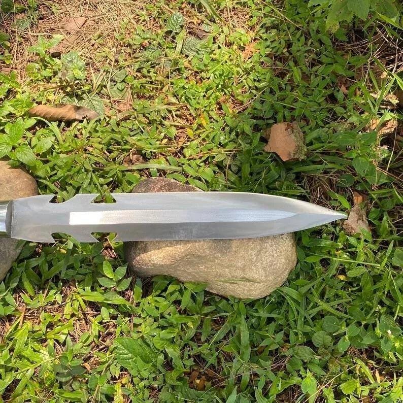 Custom Handmade Viking Spear Sword | Carbon Steel Hunting & Camping Blade - Image 3
