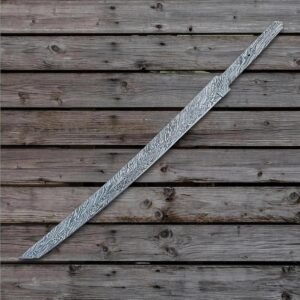 Damascus Steel Sword Blade Blank 26" – Snake Pattern, Hand-Forged for DIY Custom Sword Making