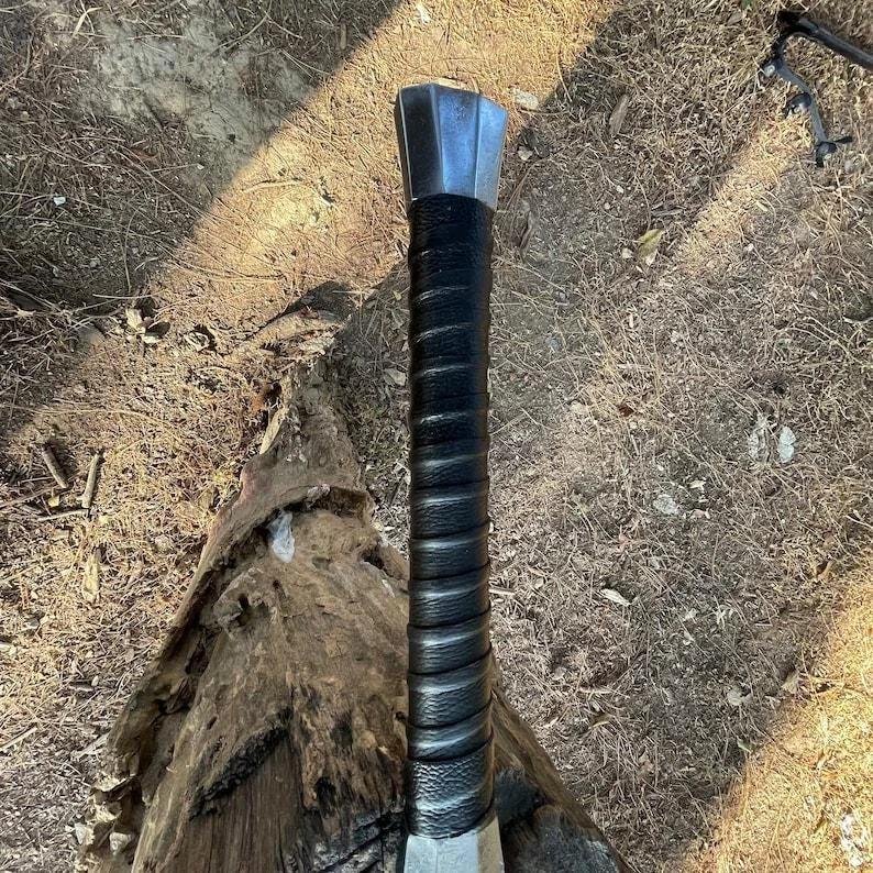 Custom Handmade Viking Spear Sword | Carbon Steel Hunting & Camping Blade with sheath - Image 4