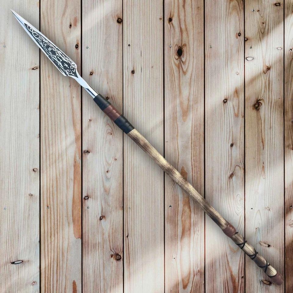 Custom Handmade Viking Spear Sword | High Carbon Steel Norse Blade with Ashwood Handle - Image 5