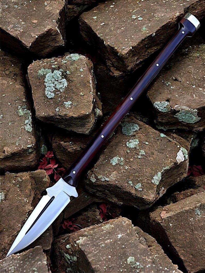 Hand Forged Viking Hunting Spear – 25” Blade with Leather Sheath - Image 3