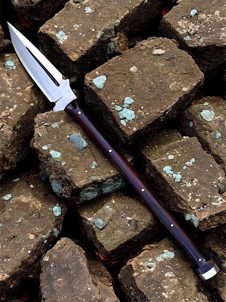 Hand Forged Viking Hunting Spear – 25” Blade with Leather Sheath - Image 7