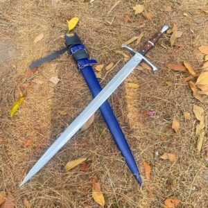 Hand Forged Carbon Steel Sword Full Tang 36" Rosewood Handle Gift