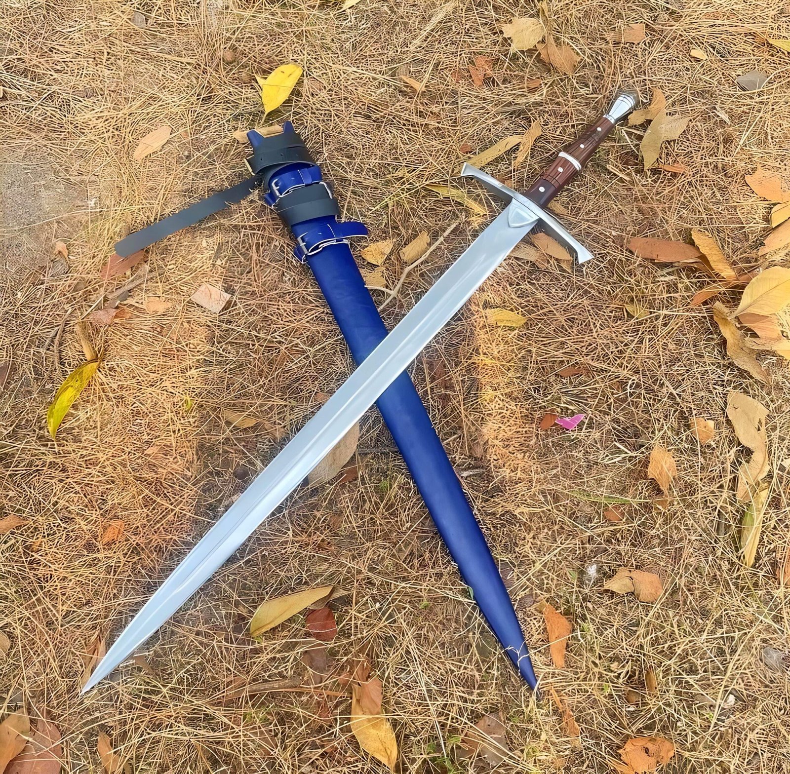 Hand Forged Carbon Steel Sword Full Tang 36" Rosewood Handle Gift