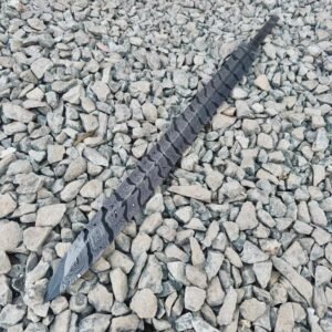 31" Damascus Steel Sword Blade Blank | Snake Pattern Forging Stock for Custom Sword Making