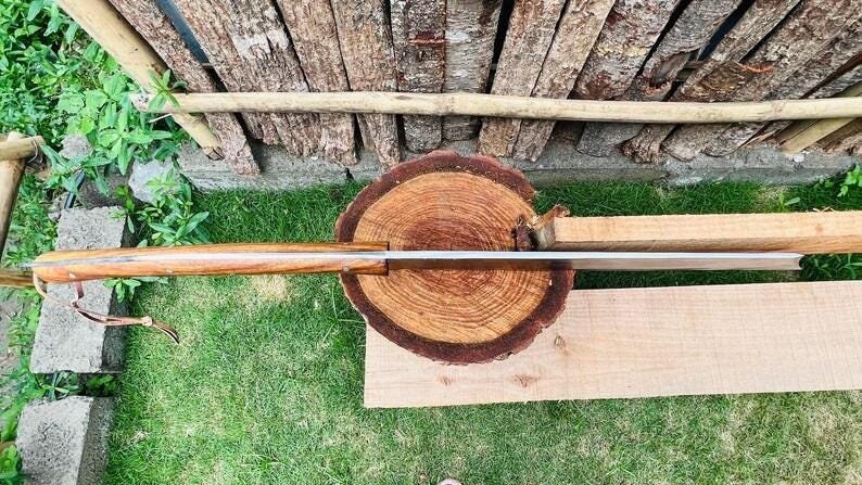 Hand-Forged Viking Long Sword: 5160 Steel Blade W/Rosewood Handle - Image 4