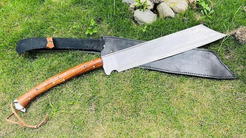 Hand-Forged Viking Long Sword: 5160 Steel Blade W/Rosewood Handle - Image 2