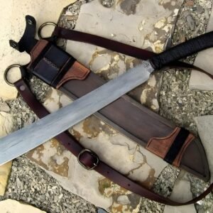 Hand-Forged Viking Sword Sword: 5160 Steel Blade W/Rosewood Handle