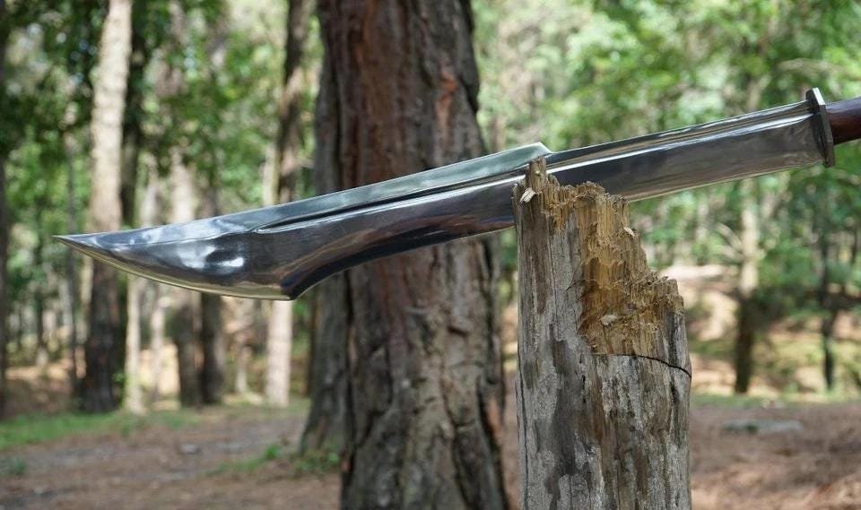 Hand-Forged Viking Sword 36" 5160 Steel Blade W/Rosewood Handle, Gift For Him - Image 5