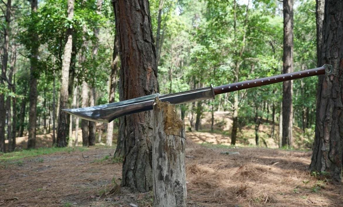 Hand-Forged Viking Sword 36" 5160 Steel Blade W/Rosewood Handle, Gift For Him - Image 2
