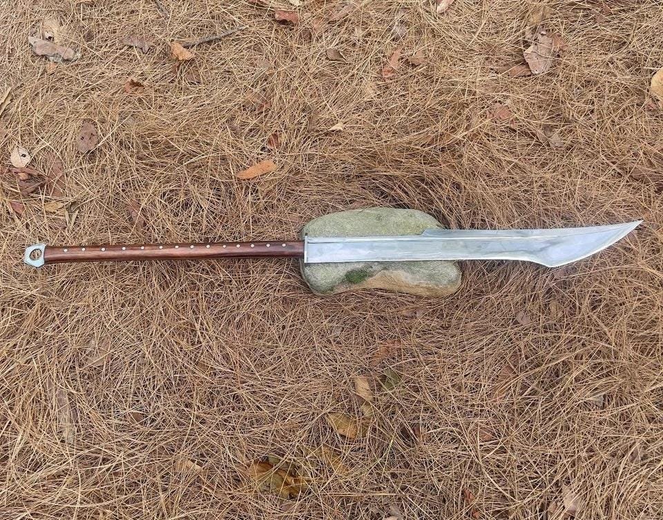 Hand-Forged Viking Sword 36" 5160 Steel Blade W/Rosewood Handle, Gift For Him - Image 3